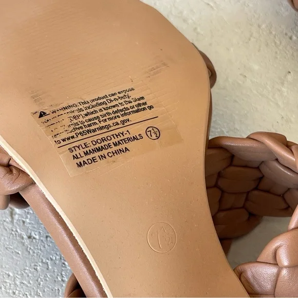 Brown Woven Heeled Sandals Women's 7.5 - Picture 9 of 9